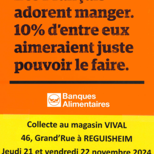 Collecte pour la banque alimentaire au magasin VIVAL à Réguisheim