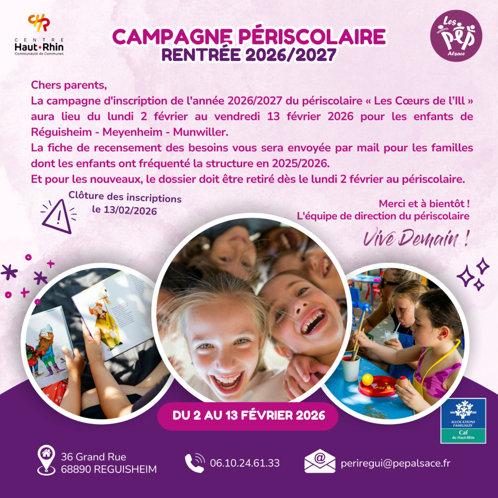 Flyer Campagne rentrée périscolaire 2026/2027