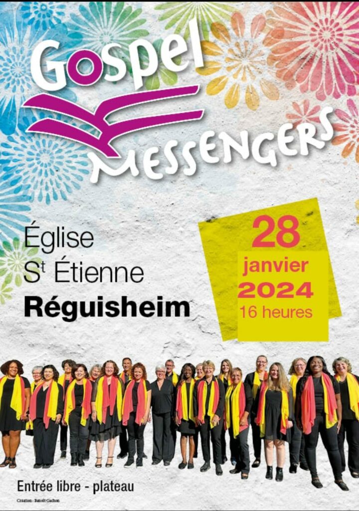 Concert des Gospel Messengers le 28 janvier 2024 à Réguisheim