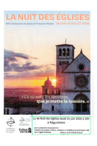 Nouvel événement à l'église St Etienne de Réguisheim : la nuit des églises le jeudi 25 juin 2026.