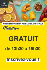 Atelier nutrition pour les 60 ans et plus
