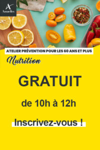 Atelier nutrition pour les 60 ans et plus