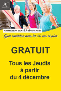Atelier Gym équilibre pour les 60 ans et + à Réguisheim