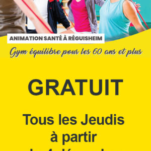 Atelier Gym équilibre pour les 60 ans et + à Réguisheim