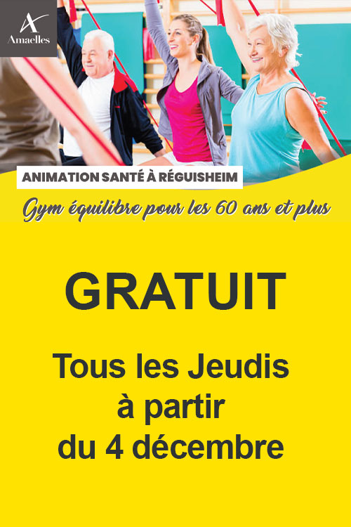 Atelier Gym équilibre pour les 60 ans et + à Réguisheim