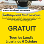 Atelier gratuit de sophrologie pour les 60 ans et + à Réguisheim. Sur inscription