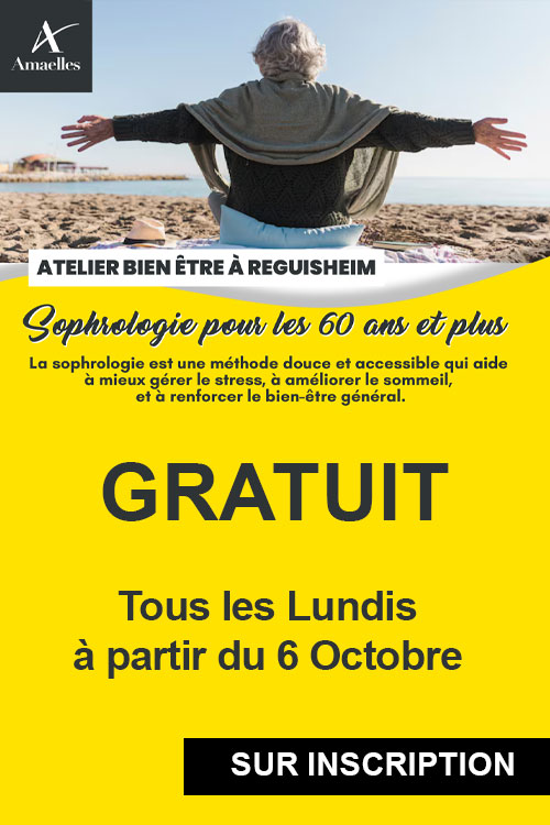 Atelier gratuit de sophrologie pour les 60 ans et + à Réguisheim. Sur inscription