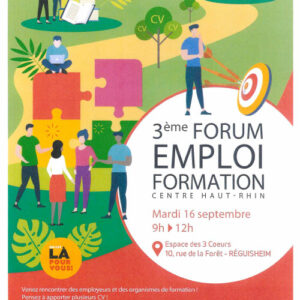 3eme forum emploi formation le mardi 16 septembre 2025 de 9h à 12h