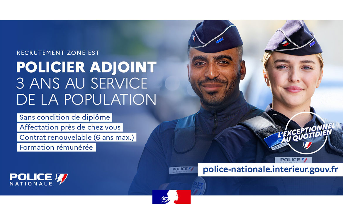 Recrutement zone Est de policier adjoint