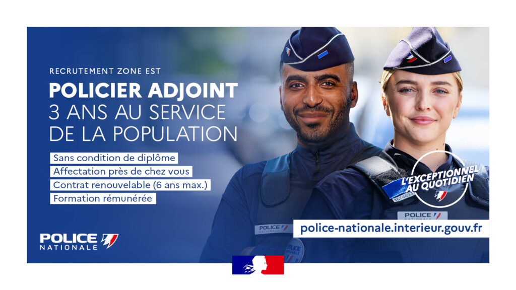 Recrutement zone Est de policier adjoint