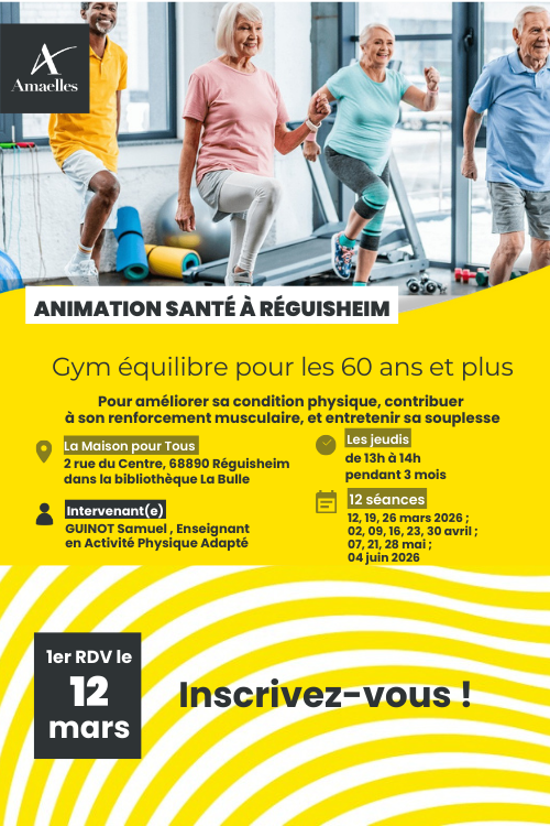 Gym équilibre pour les 60 ans et + à Reguisheim