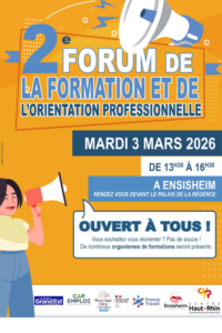 2e forum de la formation et de l'orientation professionnelle le mardi 3 mars 2026 à Ensisheim
