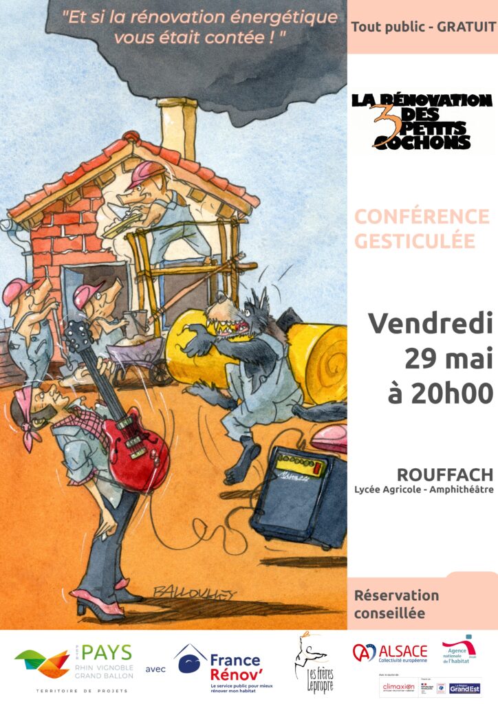 La rénovation des 3 petits cochons. RDV au lycée agricole de Rouffach