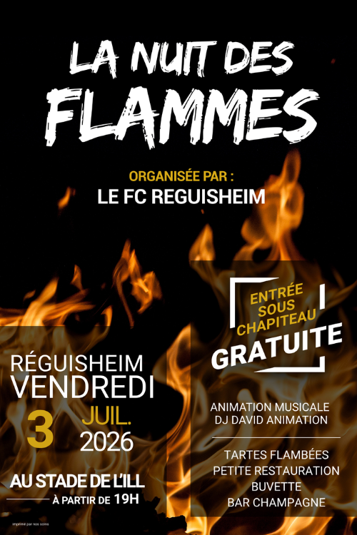 Nuit des flammes 2026 le 3 juillet à Réguisheim