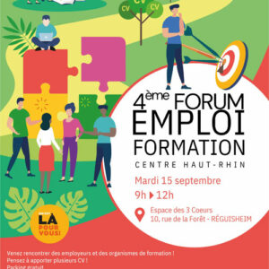 4ème forum de l'emploi formation à Réguisheim le mardi 15 septembre 2026